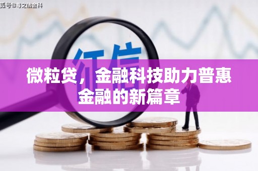 孟津微粒贷，金融科技助力普惠金融的新篇章