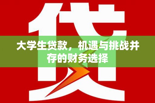 孟津大学生贷款，机遇与挑战并存的财务选择