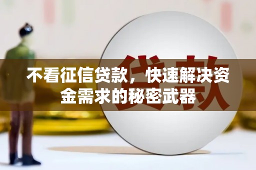 孟津不看征信贷款，快速解决资金需求的秘密武器