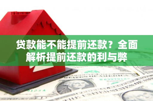 孟津贷款能不能提前还款？全面解析提前还款的利与弊