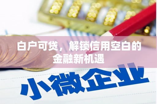 孟津白户可贷，解锁信用空白的金融新机遇