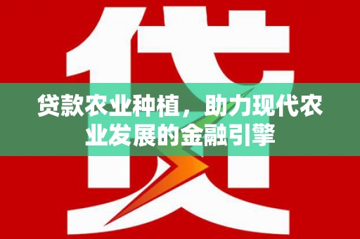 孟津贷款农业种植，助力现代农业发展的金融引擎