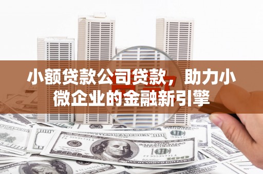 孟津小额贷款公司贷款，助力小微企业的金融新引擎
