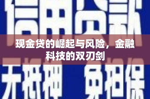 孟津现金贷的崛起与风险，金融科技的双刃剑