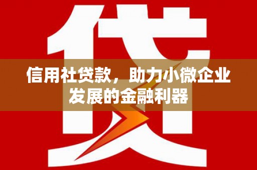 孟津信用社贷款，助力小微企业发展的金融利器