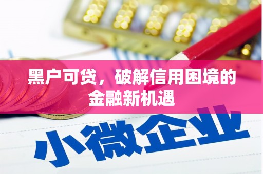 孟津黑户可贷，破解信用困境的金融新机遇
