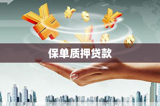 孟津保单质押贷款