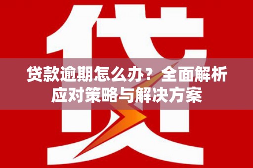 孟津贷款逾期怎么办？全面解析应对策略与解决方案