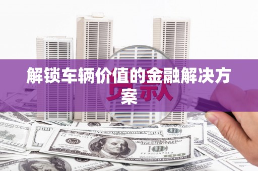 孟津解锁车辆价值的金融解决方案