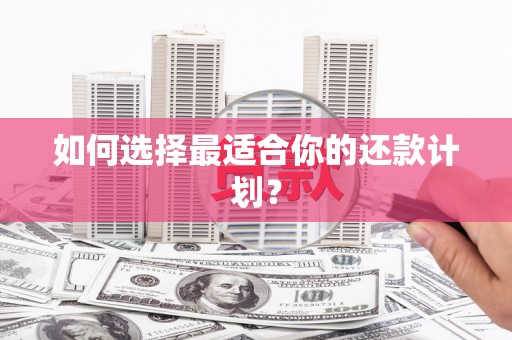 孟津如何选择最适合你的还款计划？